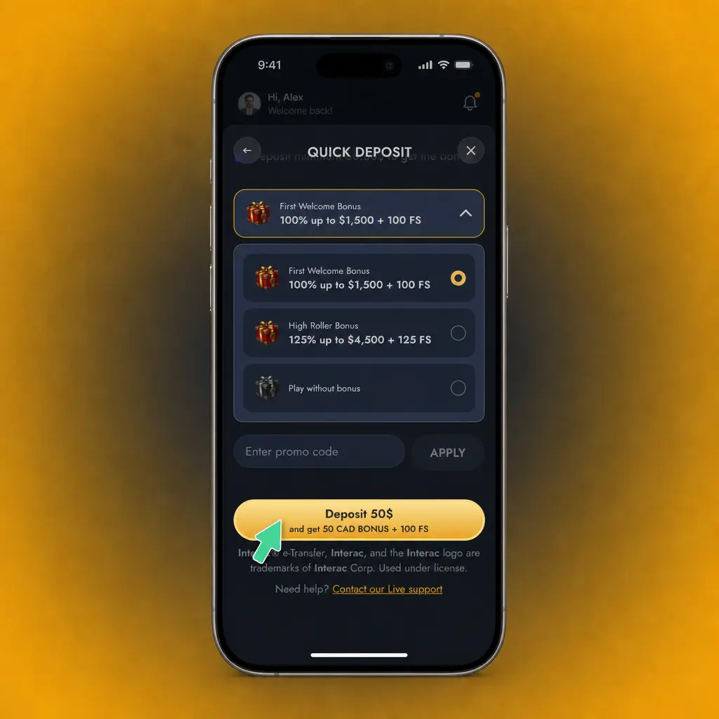 Steps to claim WishKing welcome bonus: register, deposit $20+, select 100% bonus, and play eligible games