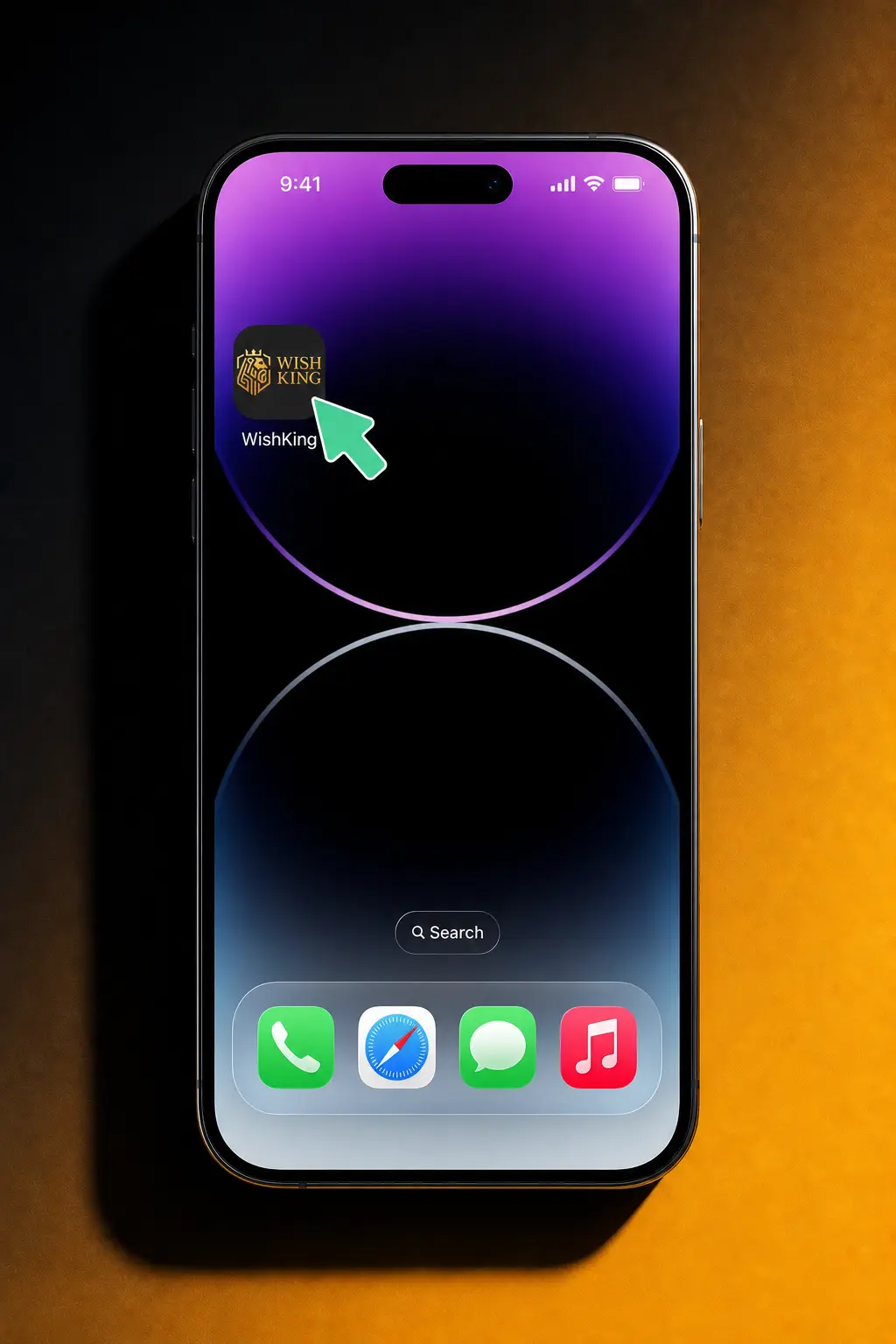 Step-by-step guide to download and install the WishKing iOS app on iPhone or iPad in five steps