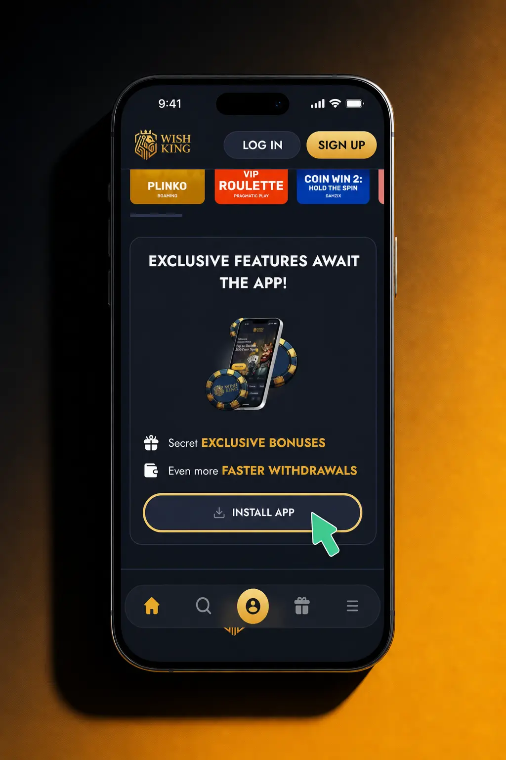 Step-by-step guide to download and install the WishKing iOS app on iPhone or iPad in five easy steps