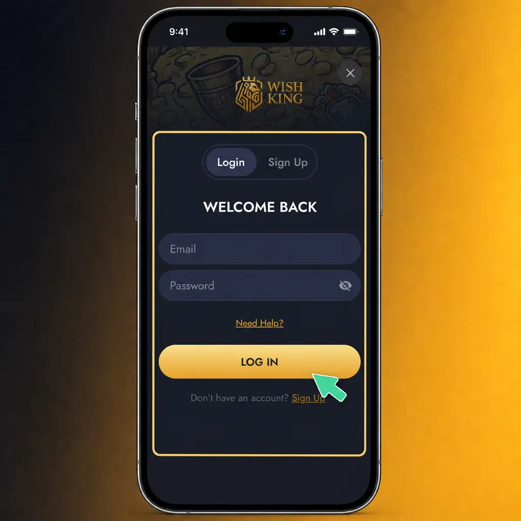 Step-by-step guide showing how to deposit money into a WishKing account using various payment methods