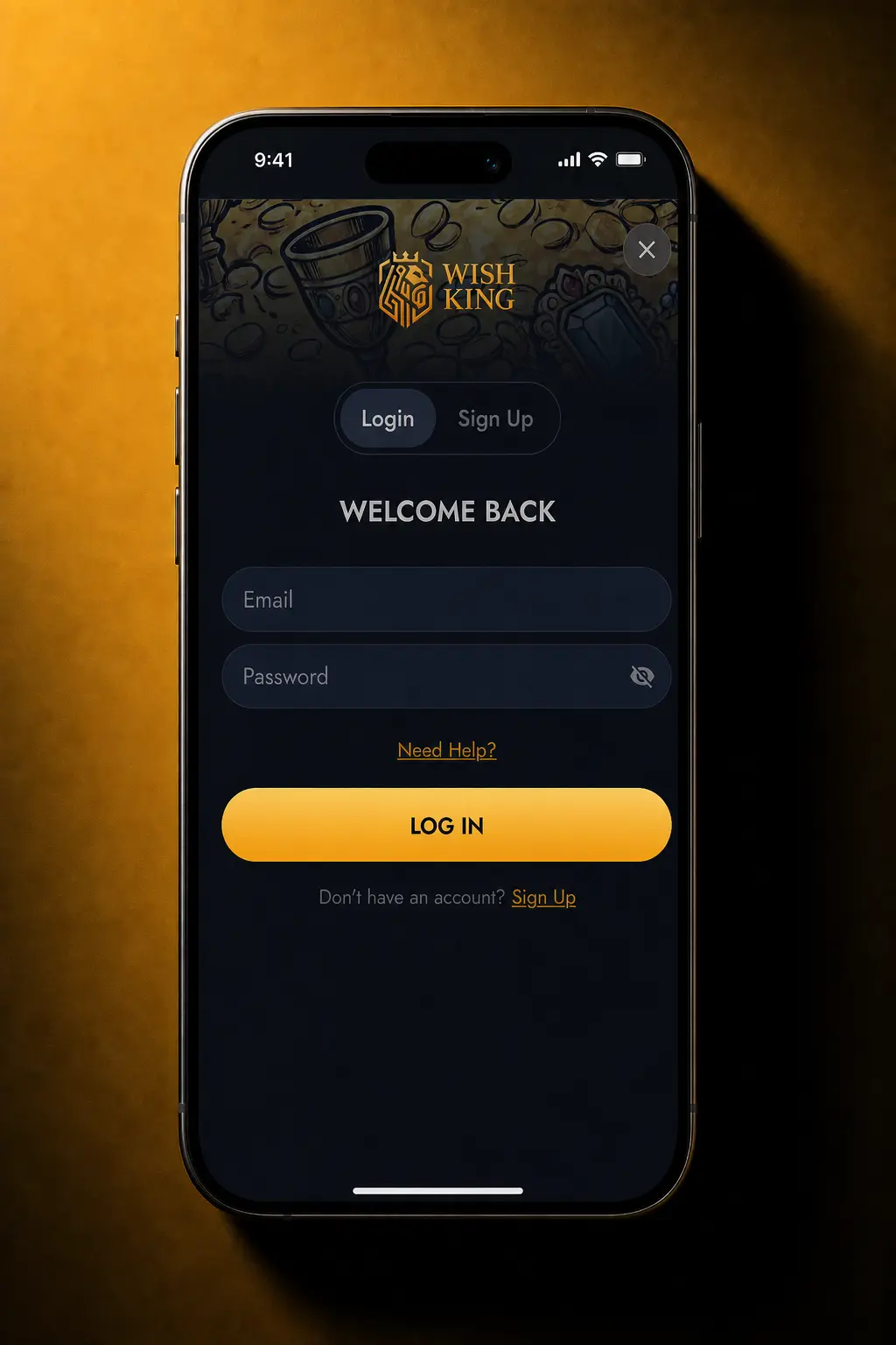 Step-by-step screenshot showing how to withdraw money from WishKing account via Cashier menu