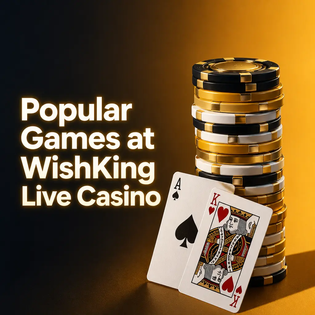 Popular live casino games at WishKing including roulette, blackjack, baccarat, and game shows from Evolution and Pragmatic Play