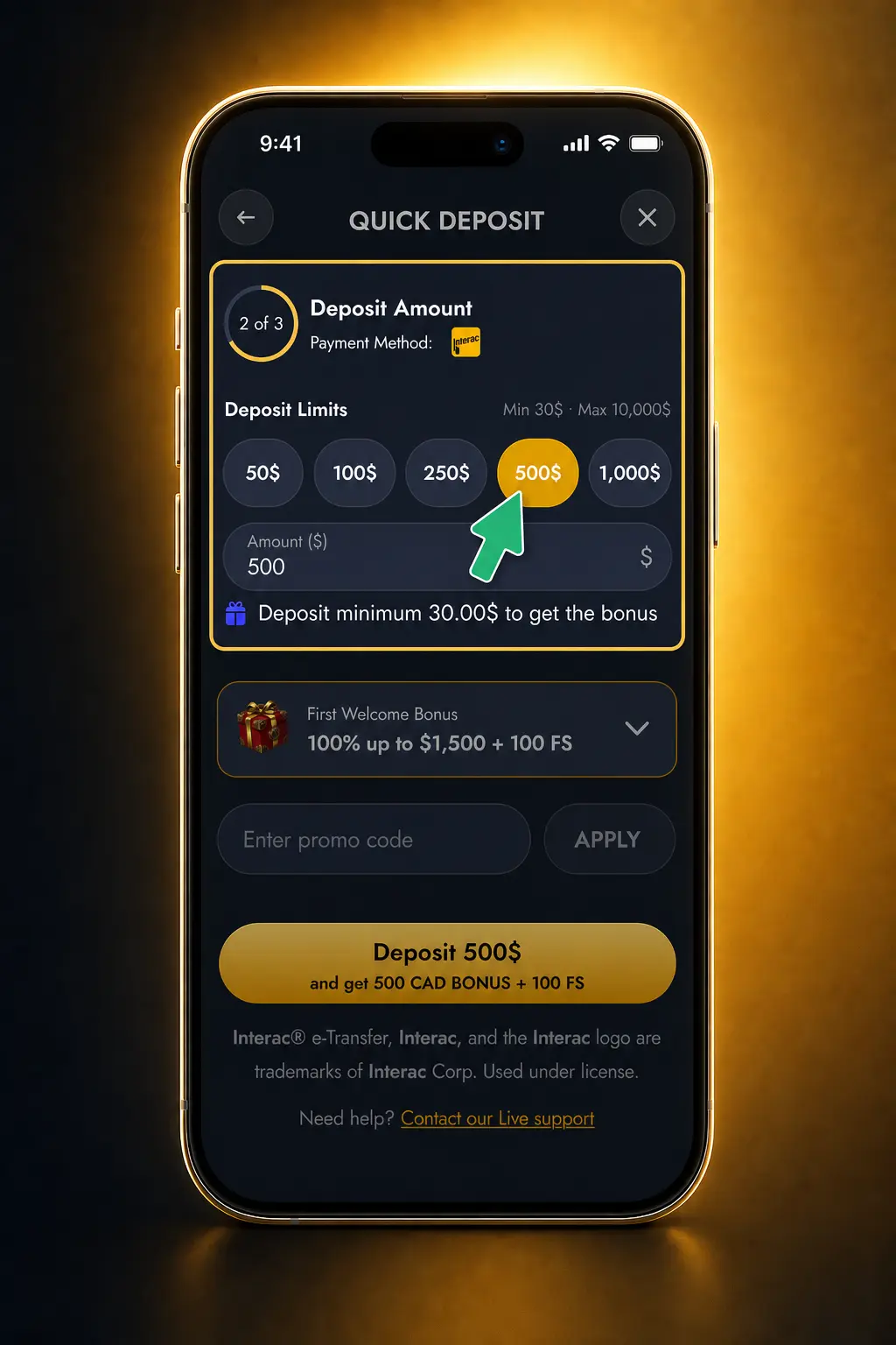 Step-by-step guide to registering and playing live casino games at WishKing online casino