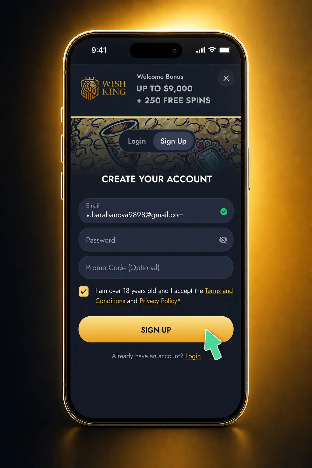 Step-by-step guide to registering and playing live casino games at WishKing online casino