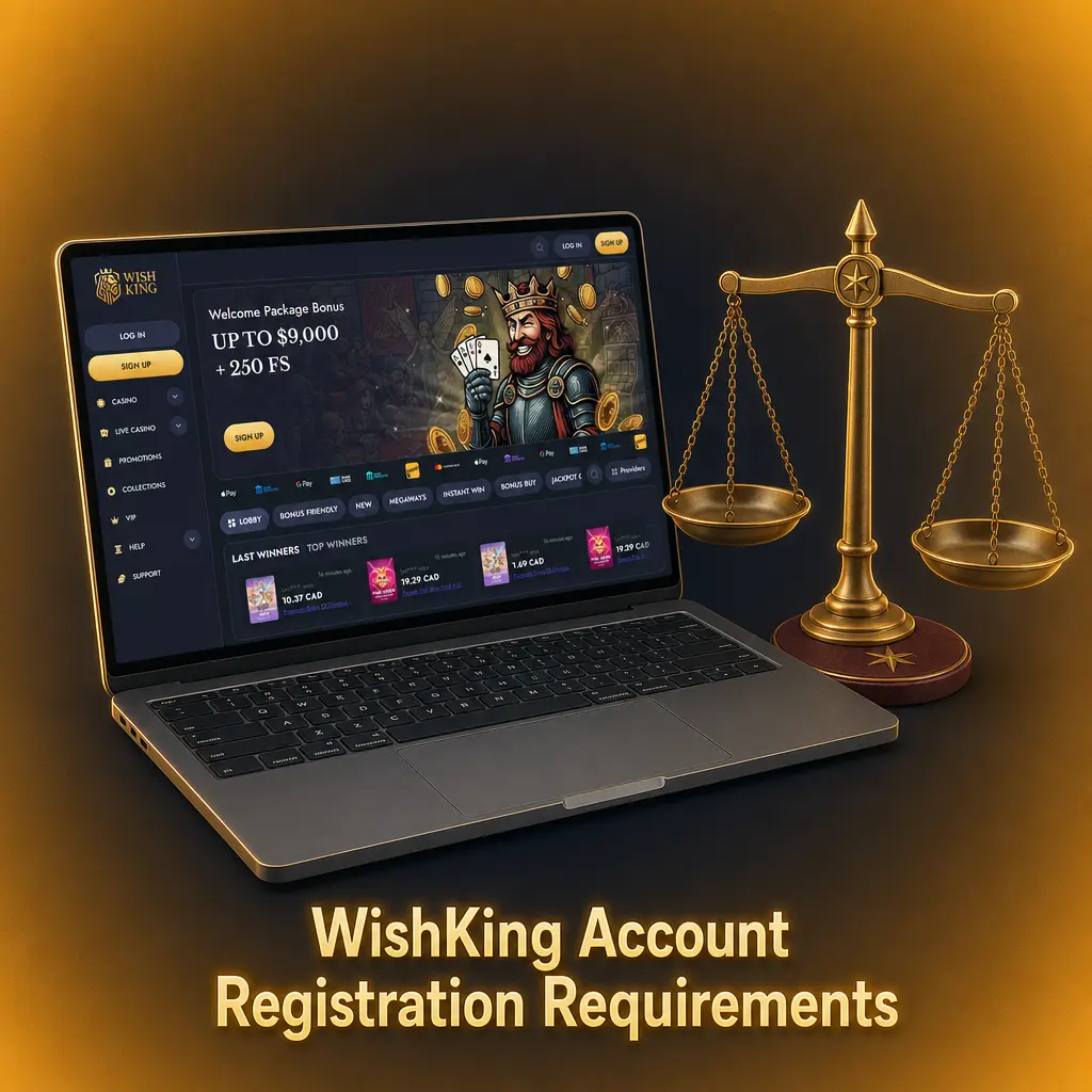 WishKing account registration requirements: age 18+, one account per person, valid ID match, and timely verification documents.