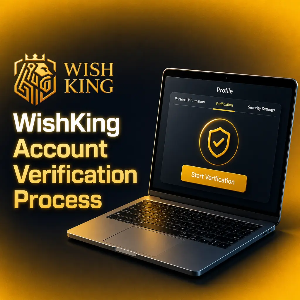WishKing account verification steps: upload ID, proof of address, and payment proof for identity confirmation