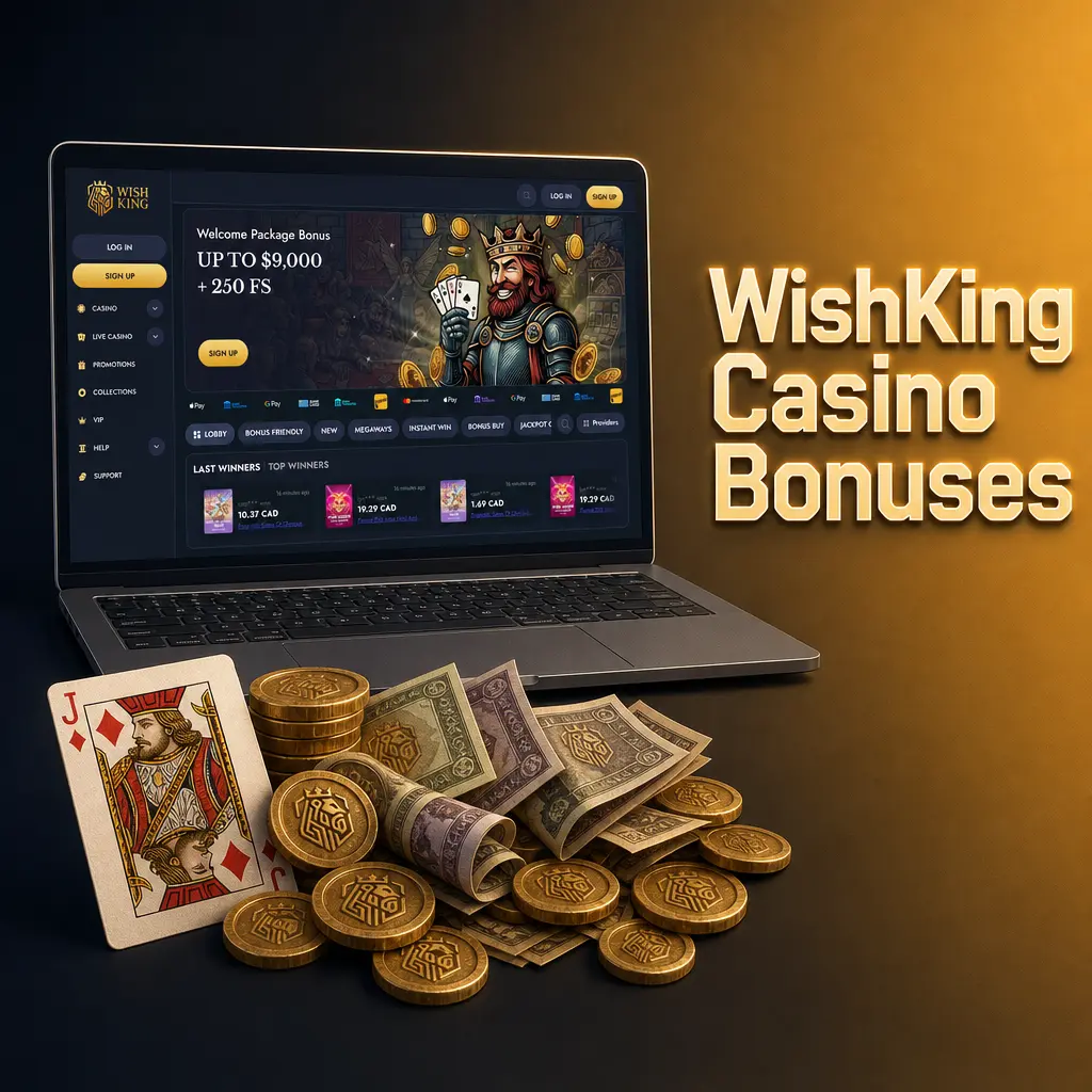 WishKing Casino bonuses: reload matches, weekend cashback, Wednesday free spins, and birthday rewards for verified players.
