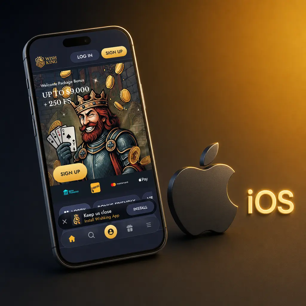 WishKing iOS app coming in 2026 — access sportsbook and casino via mobile website on iPhone and iPad now.